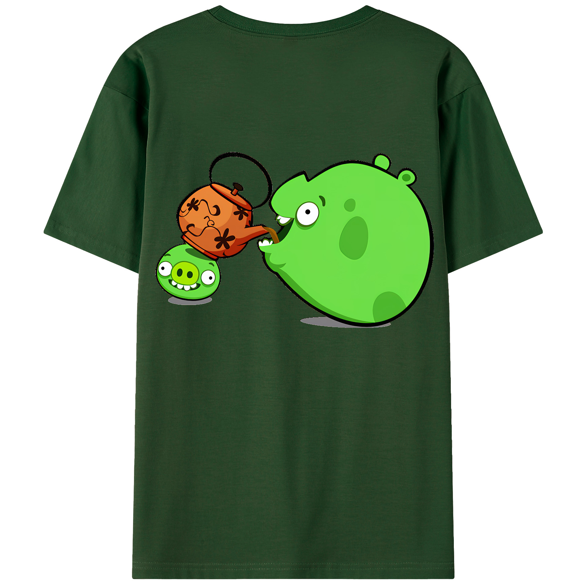 （画像用） Angry Birds アングリーバード 綿100％半袖Tシャツ（背面プリント）